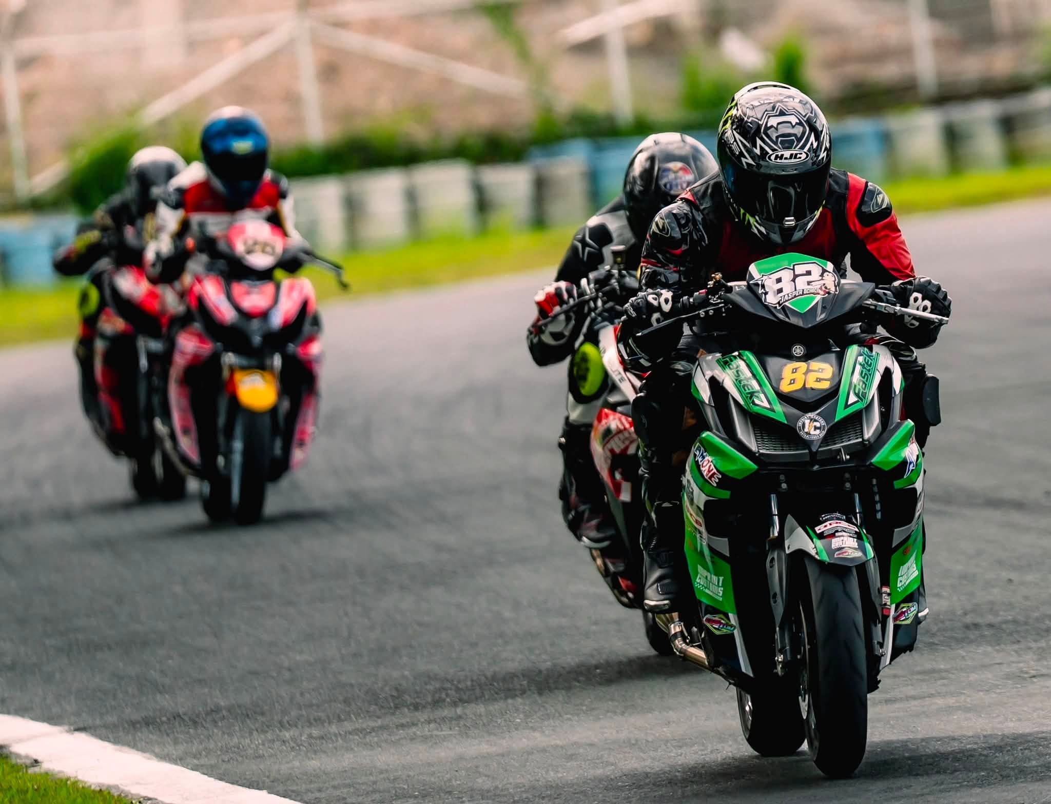 RevPH racing motorcycle on track